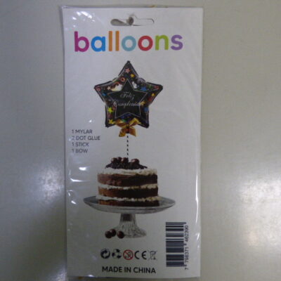 ADORNO TOPPER GLOBO ESTRELLA X 1