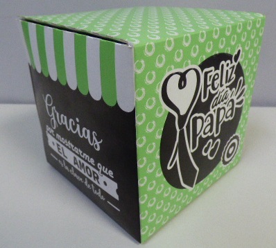 CAJA CUBO 12X12X12 FELIZ DIA PAPA