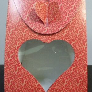 BOLSA CARTON CON VISOR CORAZON 17X12CM DISEÑO