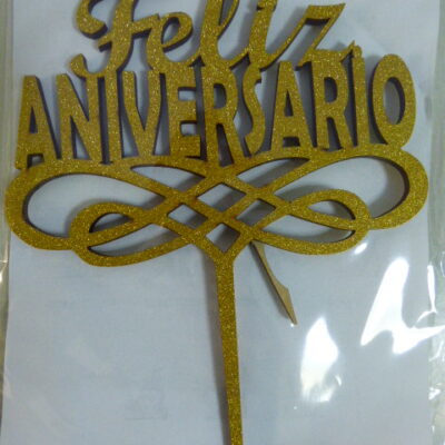PINCHE FIBROFACIL FELIZ ANIVERSARIO ORO