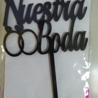 PINCHE FIBROFACIL NUESTRA BODA NEGRO