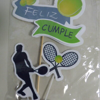 ADORNO SET FELIZ CUMPLE 3D TENIS