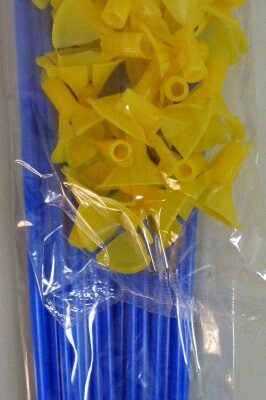 PALITO PARA GLOBO X 25 AZUL/AMARILLO