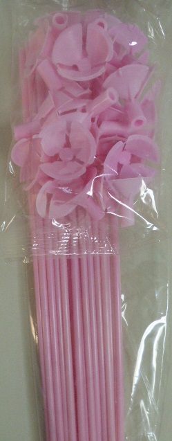 PALITO PARA GLOBO X 25 ROSA