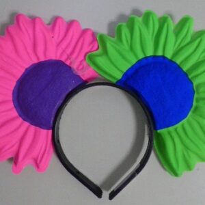 VINCHA FLOR DOBLE FLUO X 1