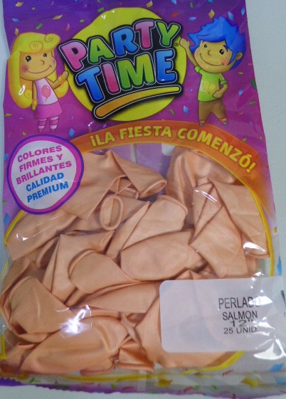 GLOBO PARTY TIME 12P PERL X25 SALMON