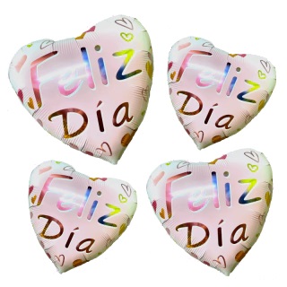 GLOBO FOIL 18P FELIZ DIA CORAZON