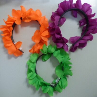 VINCHA HAWAIANA TELA X COLOR X1