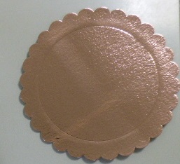PLATO METALIZADO 24CM FLOR ROSA GOLD