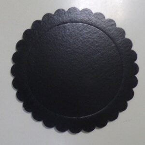 PLATO METALIZADO 24CM FLOR NEGRO