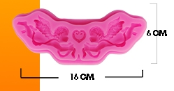 MOLDE SILICONA ADORNO ANGELES 16X6CM