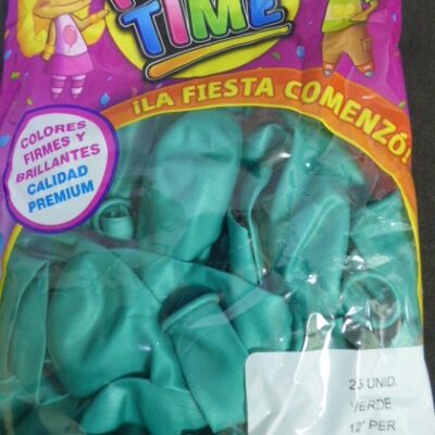 GLOBO PARTY TIME 12P PERL X25 VERDE