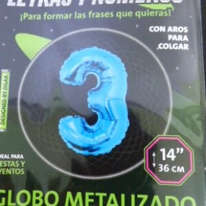 GLOBO METAL 40CM CELESTE 3