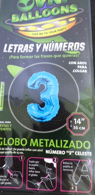 GLOBO METAL 40CM CELESTE 3