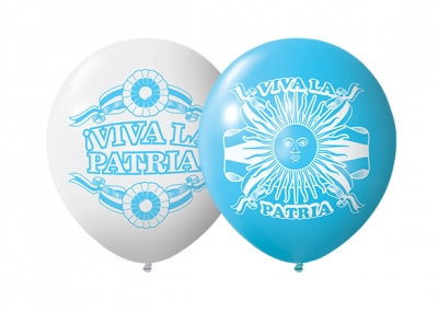 GLOBOX 12P X 12 FIESTAS PATRIAS BCO Y CELESTE