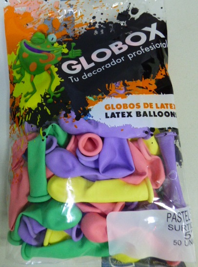 GLOBOX 5P PASTEL SURTIDO X 50 U
