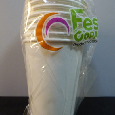 VASO POLIPAPEL X8 BLANCO