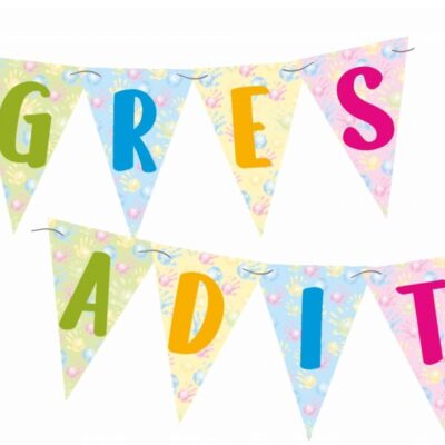 BANDERIN TRIANGULAR EGRESADITOS