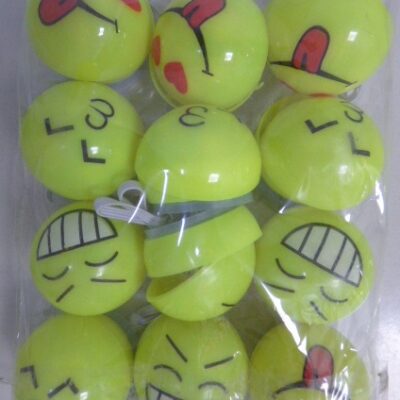 NARIZ PAYASO CON LUZ X12 EMOJI AMARILLA