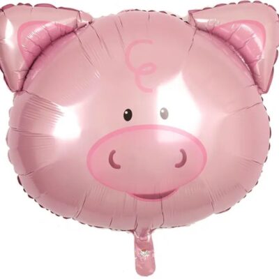 GLOBO FOIL SILUETA 52CM CARA CHANCHO