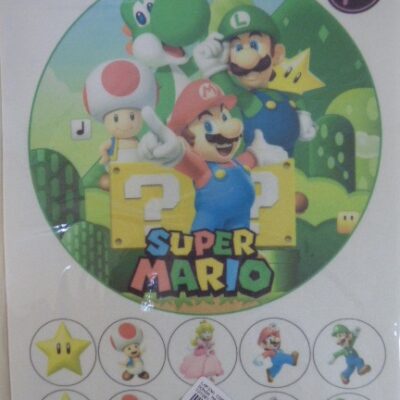 LAMINA COMESTIBLE REDONDA MARIO BROS