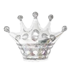 GLOBO FOIL CORONA PLATA72CM