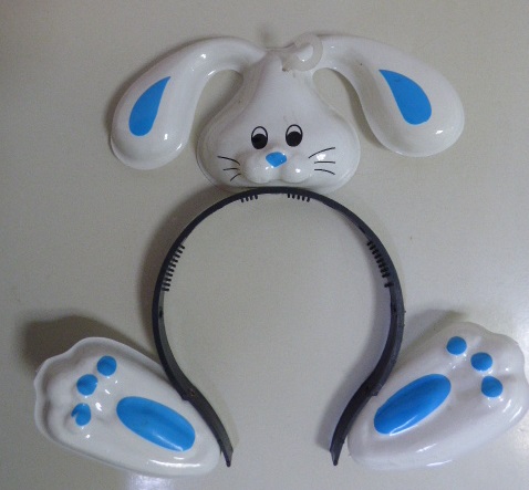 VINCHA CONEJITO CELESTE