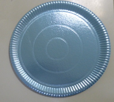 PLATO METALIZADO N 3 26CM CELESTE GOLD