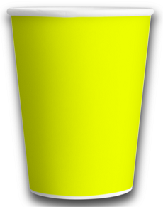 VASO POLIPAPEL X8 FLUO AMARILLO