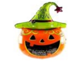 GLOBO FOIL 14P CALABAZA CON GORRO