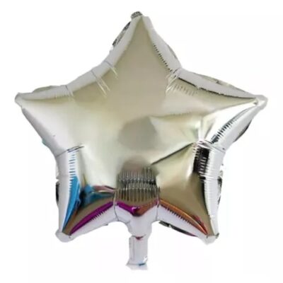 GLOBO FOIL 5P ESTRELLA PLATA