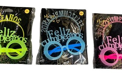 VINCHA CON ANTEOJO FELIZ CUMPLE