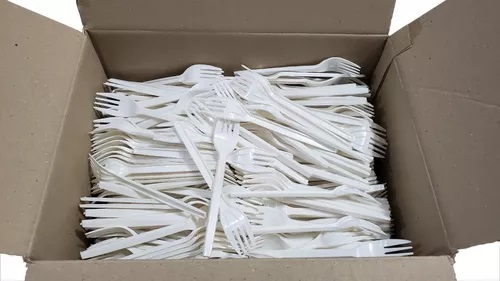 TENEDOR PLASTICO CAJA X 1000