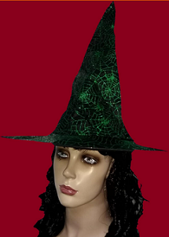 GORRO BRUJA TELARAÑA CON BRILLO