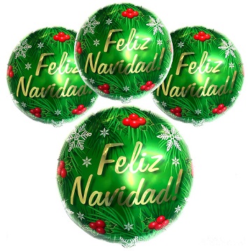 GLOBO FOIL 18P FELIZ NAVIDAD X 1