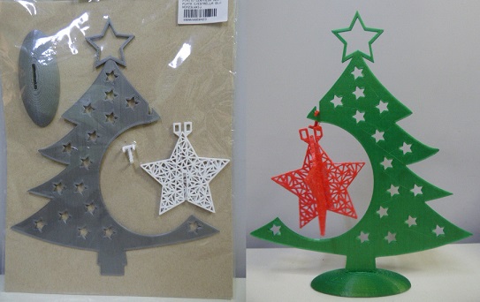 PINITO CENTRO DE MESA NAVIDEÑO PLAST PLATA