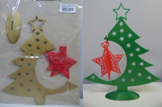 PINITO CENTRO DE MESA NAVIDEÑO PLAST DORADO