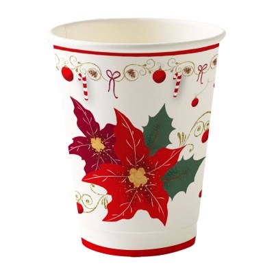 VASO POLIPAPEL X8 NAVIDEÑO