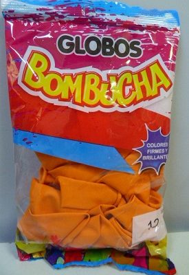 GLOBO BOMBUCHA 12P STANDARD NARANJA X 25