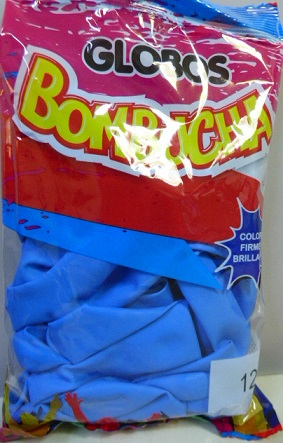 GLOBO BOMBUCHA 12P STANDARD CELESTE X 25