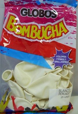 GLOBO BOMBUCHA 9P PERLADO X25 BLANCO