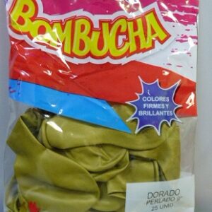 GLOBO BOMBUCHA 9P PERLADO X25 DORADO