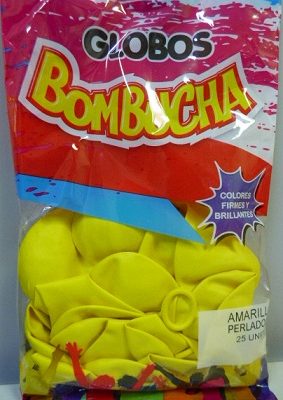 GLOBO BOMBUCHA 9P PERLADO X25 AMARILLO