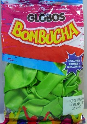 GLOBO BOMBUCHA 9P PERLADO X25 VERDE M