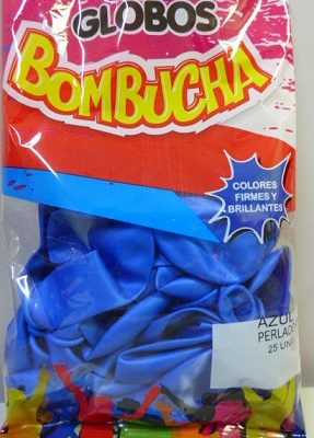 GLOBO BOMBUCHA 9P PERLADO X25 AZUL