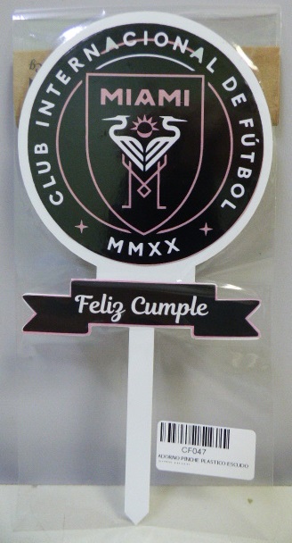ADORNO PINCHE PLASTICO ESCUDO INTER MIAMI