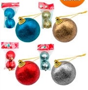 BOCHA NAVIDEÑA TELGOPOR 6CM X2U