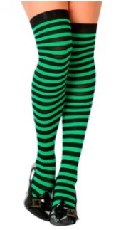 MEDIAS BUCANERAS NEGRAS Y VERDES