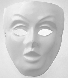 CARETA MUJER BLANCA LISA X 1