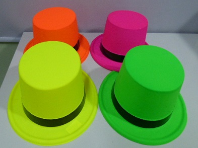 GALERA PLASTICA FLUO CON CINTA NEGRA